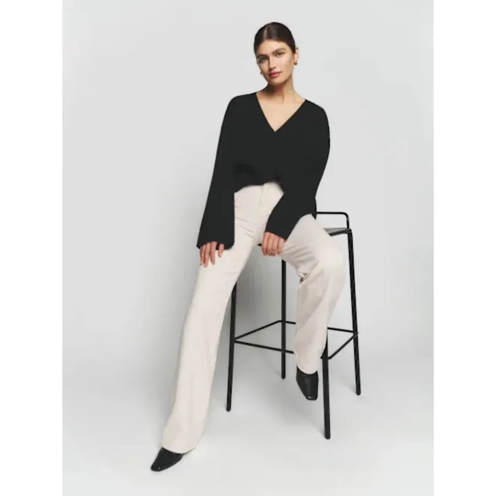 Reformation Alyssa High Rise Wide Leg Corduroy Pants